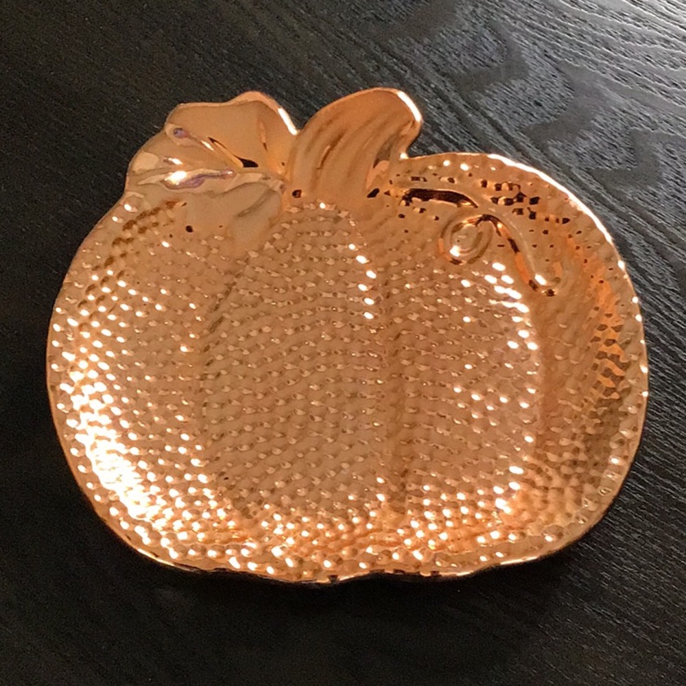 EUC Ceramic Pumpkin Candy/ Candle Plate